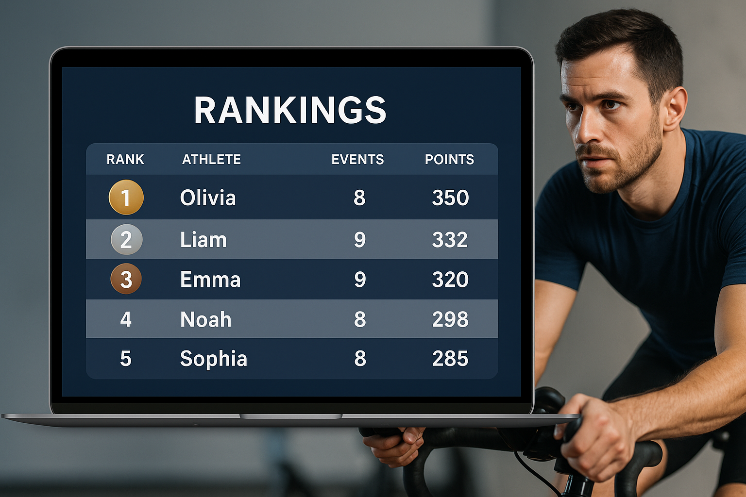 Competitive Ranking System for Seasonal Indoor Cycling Events