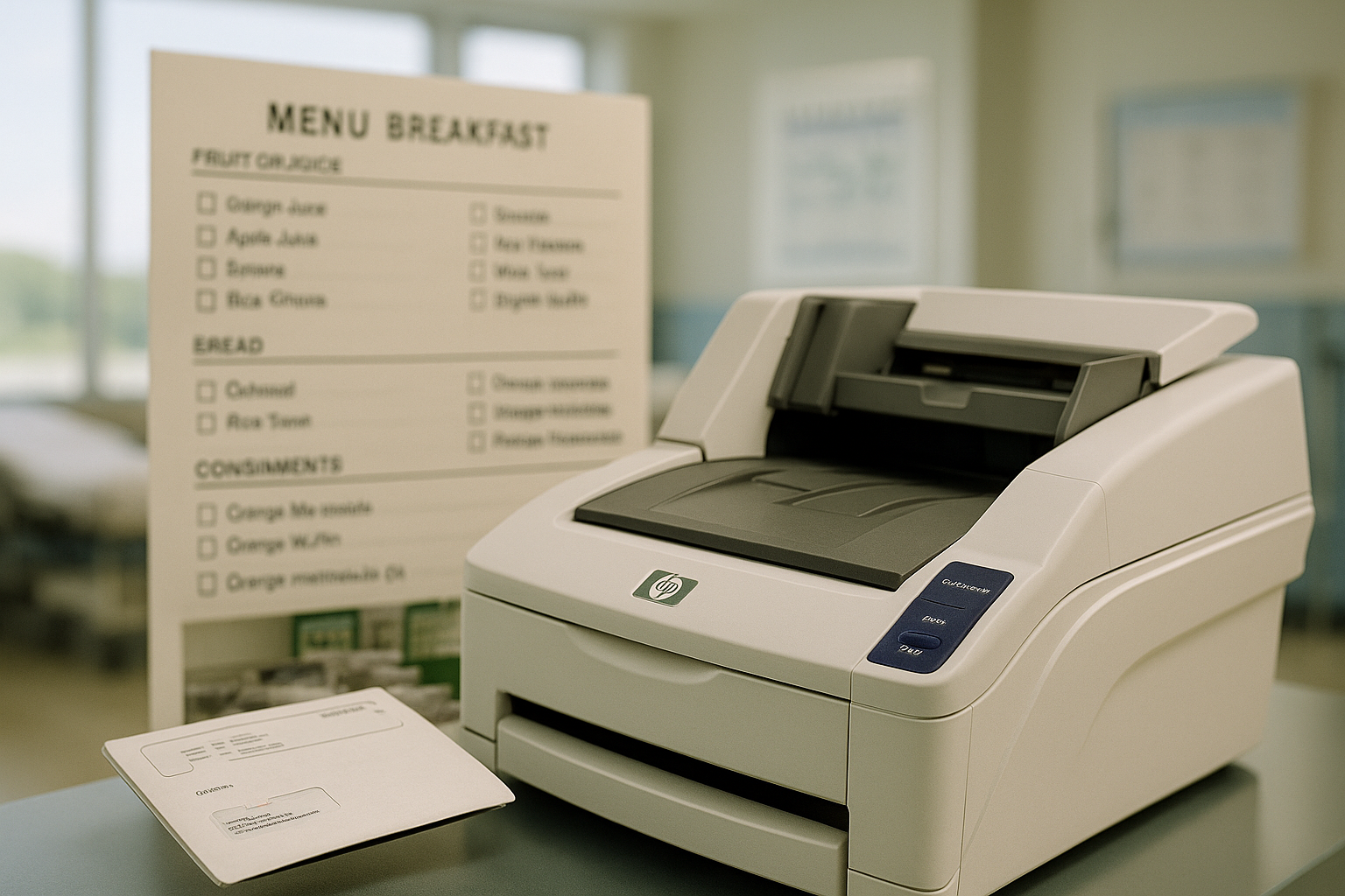 Enhanced Menu System with Paper-Based Workflow and Optical Scanning